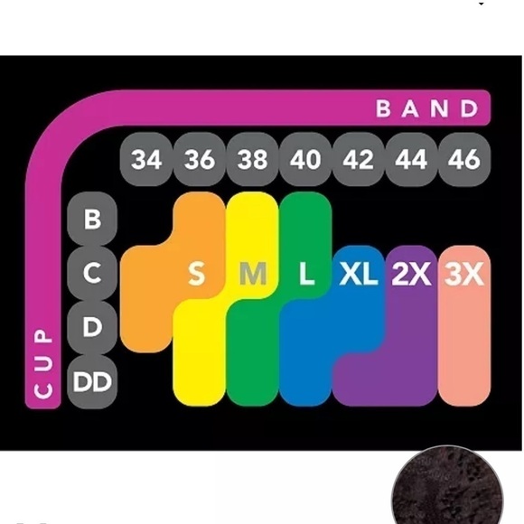 BALI Size S/P Comfort Revolution Lace Desire Shaping Wireless Bra DF6591 Black - Picture 12 of 14